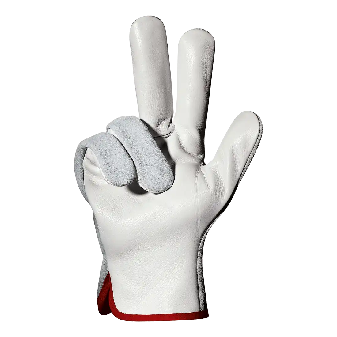 SIR SAFETY BORNEO Work Gloves - Grain Cowhide Leather - 12 Pairs